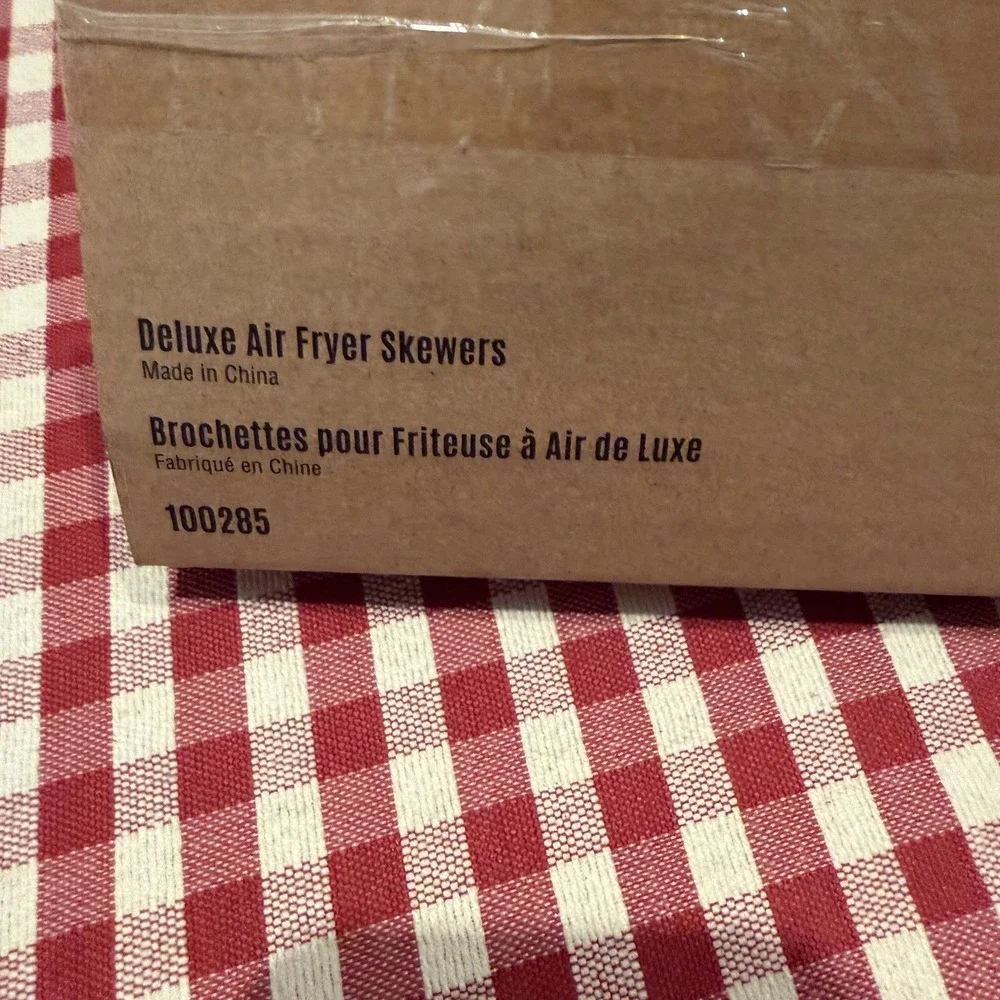 Pampered Chef Deluxe Air Fryer Skewers Basket/Drum Set Metal Silver 100285